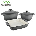 Cast Iron Enamel Cast Iron Cookware Set 5Piece